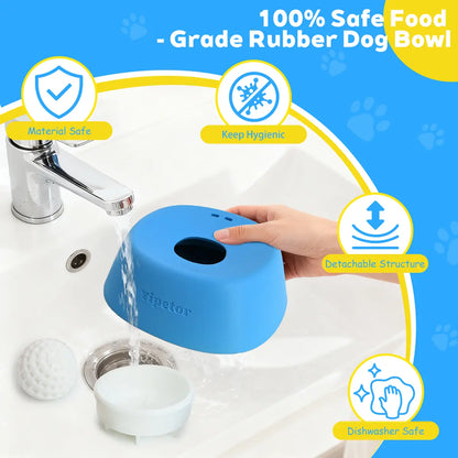 Slow Feeder Dog Bowls for Liquid Treat, [Built-in Rolling Ball] No Spill Bone Broth Dog Licking Bowl, Multi-Purpose Puppy Yogurt Feeder Bowl for All Breeds Dietary Supplement/Post-op Nutrition Feeding.valentines gift for pets
