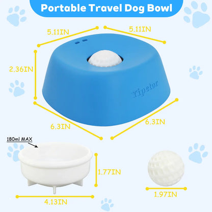 Slow Feeder Dog Bowls for Liquid Treat, [Built-in Rolling Ball] No Spill Bone Broth Dog Licking Bowl, Multi-Purpose Puppy Yogurt Feeder Bowl for All Breeds Dietary Supplement/Post-op Nutrition Feeding.valentines gift for pets