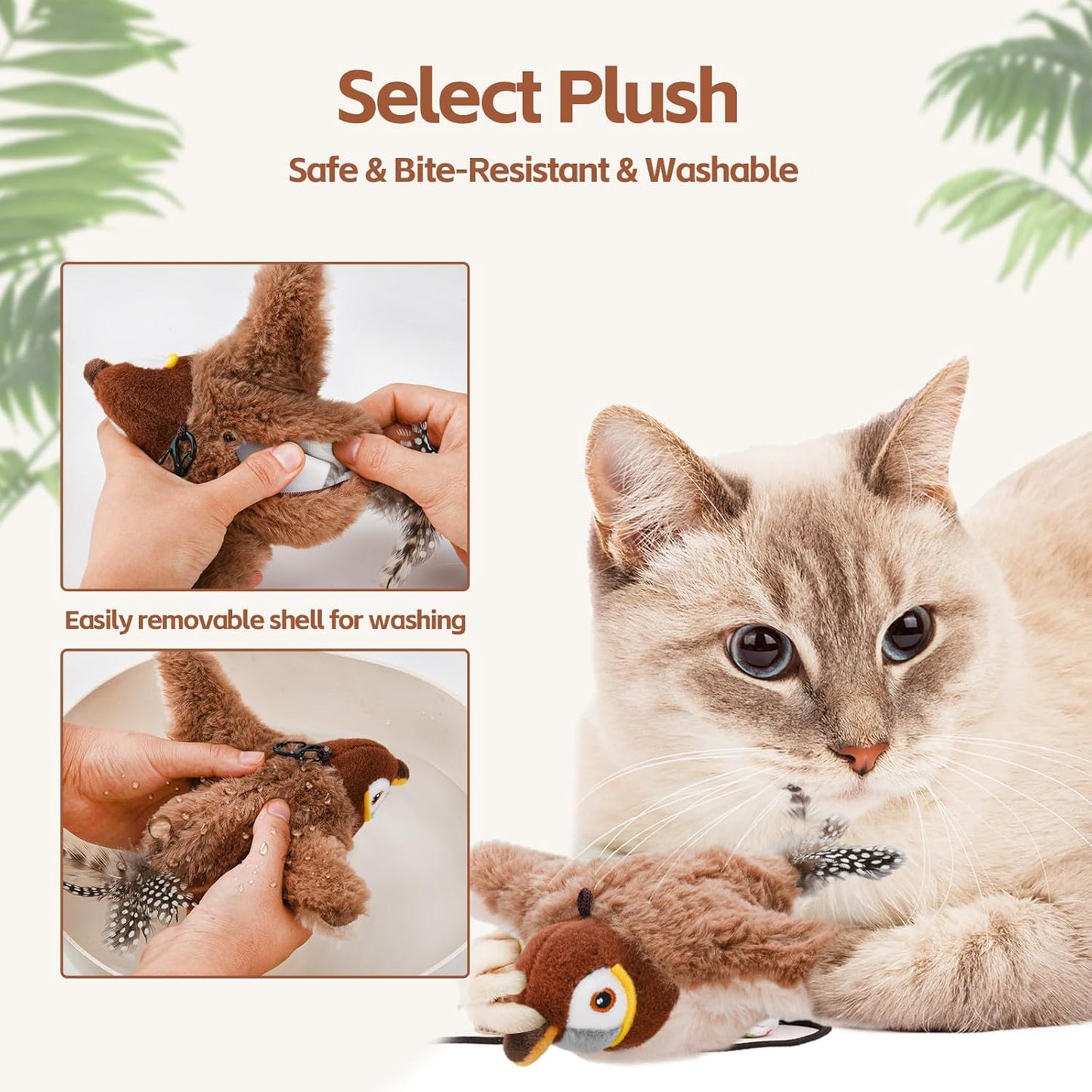 YoPoll Interactive Chirping Bird Cat Toy